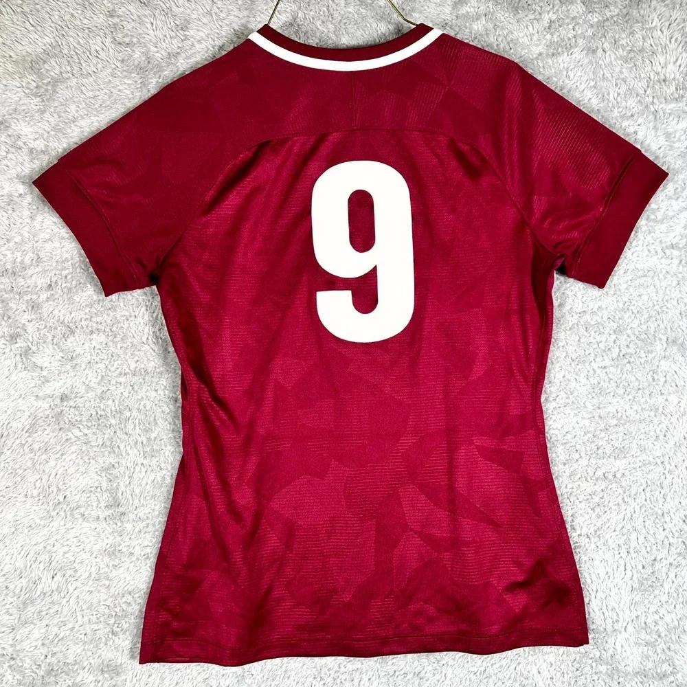 CDA Slammers FC Jersey Womens Medium Maroon Nike Soccer Yokohama Bina #9 Dri Fit